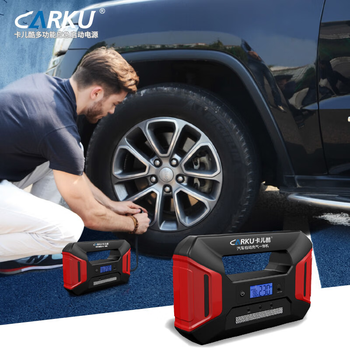 Karku car emergency starting power supply with air pump and power bank all-in-one machine 12v car multi-function starter battery inflatable starter all-in-one machine