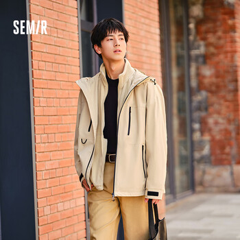 Semir coat men's winter suit anti-static polar fleece two-piece set hooded three-proof jacket 109724108101