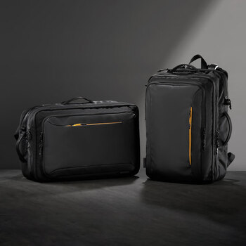 Sanwa suspension weight-reduction backpack business travel backpack computer bag water-repellent 35l large capacity shoulder travel bag cool black 17 inch international patent certification 2~3 nights business trip