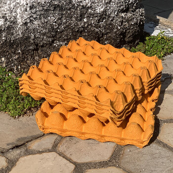 Qinkai 30 piece egg tray kindergarten creative handmade diy pure pulp egg tray packaging box paper transport chicken farm 10 piece egg tray