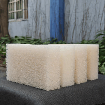 Large pore sponge coarse pore exterior wall construction site special tile cleaning block filter hardened imitation loofah brush light yellow 20*12*5 cm 4 pcs