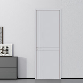 Solid wood door bedroom door modern simple all solid wood composite painted door interior door room door set door minimalist door solid wood composite painted door a