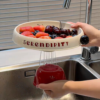 Baijie light luxury tall fruit tray living room home coffee table snack display tray fruit basin high-value candy dried fruit box