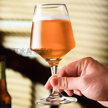Ouxin imported glass cup craft wheat beer cup home draft beer cup tall beer cup juice cup smelling cup original imported 390ml single simple package