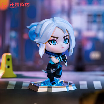 Fearless contract jie feng q version figure valorant desktop ornaments game peripheral official authentic jie feng q version figure