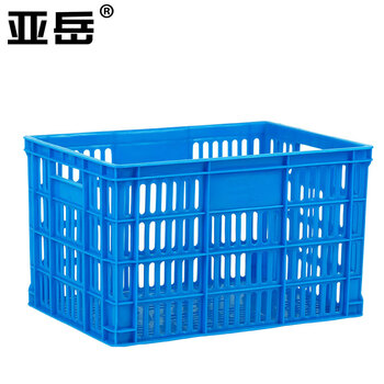 Yayue plastic basket frame turnover box thickened hollow storage box large express logistics basket livestock industry plastic frame storage box miscellaneous basket blue 460*320*280mm large quantity and good price