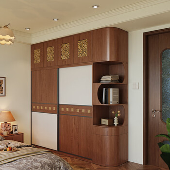 Yuemeng millennium wardrobe whole house customized medieval style overall wardrobe bedroom multifunctional wardrobe cloakroom study storage prepayment (consult customer service for a plan)