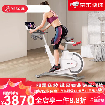 Ye xiao beast yeoul ye xiao beast's new gym home smart spinning bike silent magnetic control sports exercise bike v1 v1 bluetooth version elegant white
