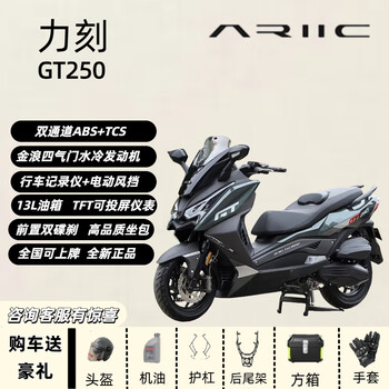 Li ke 318gt motorcycle adv big pedal two-wheeled motorcycle 350cc/250cc water-cooled engine front and rear abs national iv green patina gt250