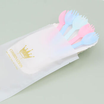 Sailoto birthday tableware dinner plate plastic set fork plate paper plate candle 4-in-1 200 sets 10 colored forks 10 long plate 200 sets