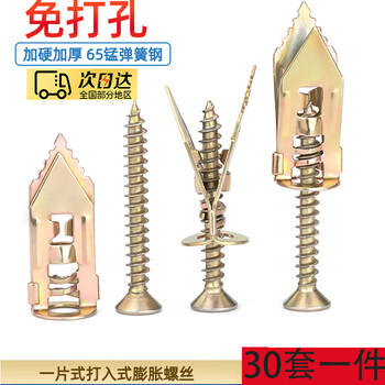 Shantou lincun driven-in gypsum board expansion screws fiber cement board expansion insulation board ete board insulation board expansion nails 12*30 single piece + 4*35 nails (30 sets)