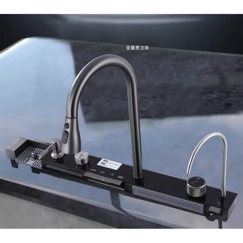 Honeycomb embossed stainless steel waterfall rain sink digital display sink kitchen sink large single sink sink hua mu 750*460 whale flying waterfall rain number