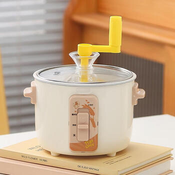 Longshidun popcorn machine semi-automatic hand-cranked small mini household children's gift requires oil and sugar seasoning to set up the stall host + seasoning cup + 1 pack of popcorn