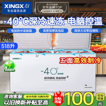 Star freezer 408/718l minus 40 deep freezer horizontal single temperature freezer deep freezer commercial home bd/bc-518gs 518l