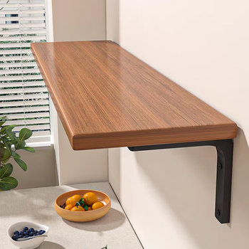 If the wall storage rack wall flat panel hanging wall paint-free board wall wall hanging bookshelf wooden partition suspended storage board walnut color 20*40 with two brackets