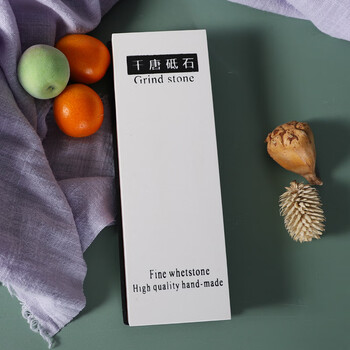 Qiantang whetstone double-sided white corundum whetstone for household kitchen knives, special thick and thin double-sided ultra-fine grinding oil stone 1000/3000 mesh (recommended)