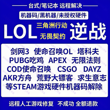 Computer remote decoding machine code lol/travel/delta/fearless contract/pubg/takov cf dark zone