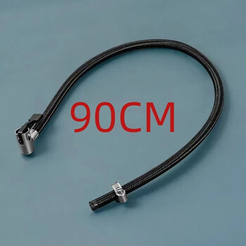 Vinoa car air pump high-pressure connecting pipe universal air pump accessories universal air nozzle high-pressure air pipe car-mounted 90cm long air pipe with clamp