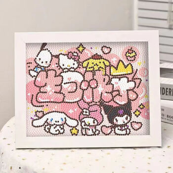 Happy birthday diamond painting handmade diy material pack to make paste stickers birthday gift diamond stickers yho/232 frame 17*22cm with full set of tools diamond pack + plastic frame