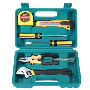 Aoyanlai 8-piece set car household tool box hardware tool set manual combination tool 8008 eight-piece set