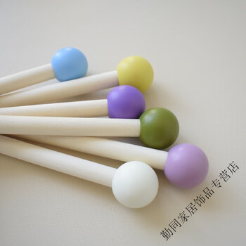 Vinoa hole board accessories matchstick board round hole universal solid wood ball hook wall bracket storage white color self-note color 6 colors optional 15mm aperture suitable for 3 pieces