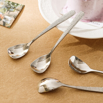 Guofeng 304 stainless steel small spoon household high-end exquisite spoon thickened food grade children's dessert spoon yogurt spoon food grade 4 pieces