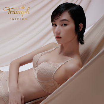 Triumph triumph/triumph gold shimmer underwear women's soft underwire push-up lace bra 16r9016 zk-red 70b