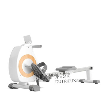 Dutrieux super rowing machine, home smart magnetic resistance fitness equipment, comprehensive sports training device, small boat sliding machine, available in white / load capacity 300 catties / double slide rails