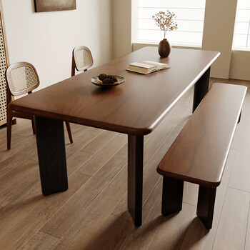 Daoyu living room high-end study table simple desk solid wood dining table mid-century style catering commercial 2025 new home tables and chairs size and color support customization