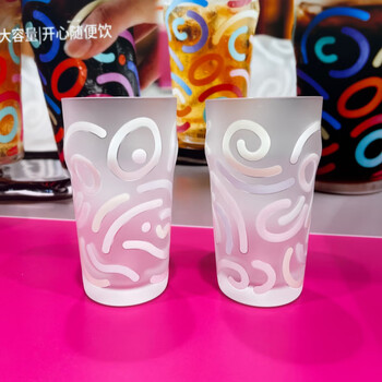 Cold-sensitive color-changing glass 570ml emerges with bright colors when cold. purchasing agency. split into 570ml*2 pieces.