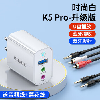 Shenyi old speaker amplifier modified bluetooth receiver 6.0 conversion wireless audio adapter transmitter stereo white upgraded version + audio cable standard