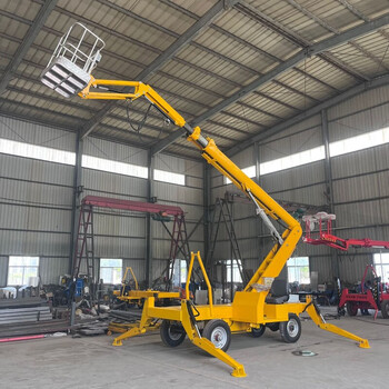 14m straight arm lift mobile lifting platform curved arm self-propelled aerial work vehicle electric hydraulic climbing ladder diesel engine advance payment