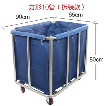 Thickened hotel guest room linen cart hotel laundry stainless steel dirty storage cart service cart