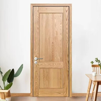 Solid wood door bedroom door north american red oak log painted door high-end home wooden door room door interior door customization north american fas red oak log door b