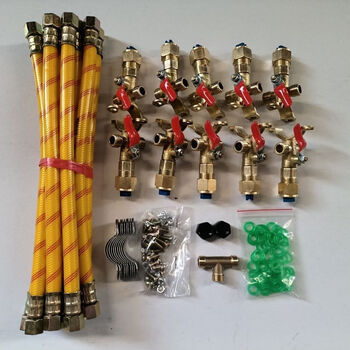 Ni zhier agricultural sprayer spray tube spray high-pressure explosion-proof hose connected to agricultural plunger pump nozzle sprayer 1 40 cm explosion-proof pipe + alloy nozzle + tee + plug 6