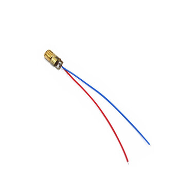 Dengshitang 3v5v laser head laser diode 5mw red dot-shaped cross copper semiconductor 6/9/12mm 3v adjustable-6mm-dot