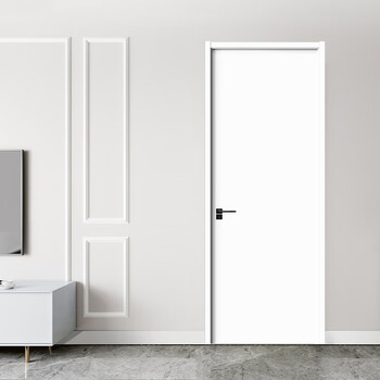 Oppe wooden door, bedroom door, interior door, room door, pet skin-feel flat door, skin-feel 45 thick paint-free door, f4 star environmentally friendly sound insulation, customizable skin-feel flat door - 45 thick door leaf + double door cover - 1 leaf