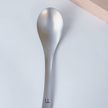 Xj exported pure titanium spoon household spoon for eating and drinking soup outdoor portable high temperature resistant thickened tableware ti titanium earl spoon 5 pieces