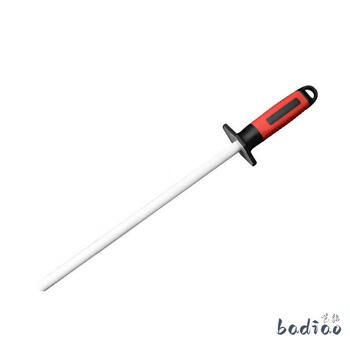 Three ceramic ceramic sharpening sticks, high hardness sharpening sticks, thickened butchering special sharpening stones, kitchen knives, jade porcelain knife blocking sticks 1305-12 inches