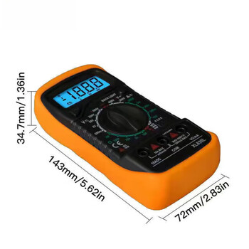 Lism multi-function multimeter digital high-precision voltage and ammeter small household repair electrician's meter multimeter bare metal xl830l upgraded version (with buzzer anti-burn backlight)