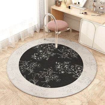 Sailotou retro round living room sofa carpet light luxurious cloakroom floor mat study home coffee table blanket chair mat qianyu garden diameter 200cm