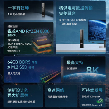 95% new dell optiplex 25 new dell pro mini desktop computer host (ruilong r7 pro 8700ge 16g 1t) ai high-performance education learning single host