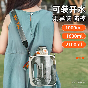 Cica children's water cup large capacity men's and women's tritan ton ton bucket student sports water bottle high temperature resistant big belly cup summer