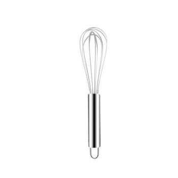 Meikejie 316 food stainless steel egg beater manual thickened mixing rod and flour egg whisk extended baking commercial domestic 304 unlabeled stainless steel extra thick 14 inches head 20 cm + handle 15 cm