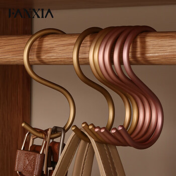 Fanxia 3 multifunctional s-shaped hooks aluminum alloy silk scarf hooks kitchen bathroom multi-purpose s-shaped hook metal s-hook hanger