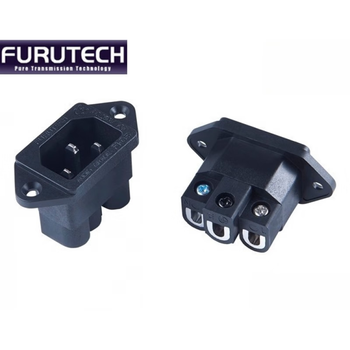 Furutech fi-06 (r) solderless power supply tailstock iec seat rhodium plated version