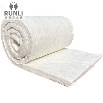 Aluminum silicate needle punched blanket ceramic fiber blanket high temperature resistant pipe insulation felt kiln boiler insulation fireproof cotton a grade fireproof 10mm thick 61cm*15m full roll
