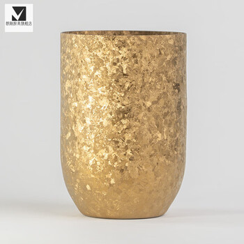 Zhio japan imported pure titanium water cup vacuum double-layer light luxury high-value beer coffee milk cold cup gold kiln 400ml
