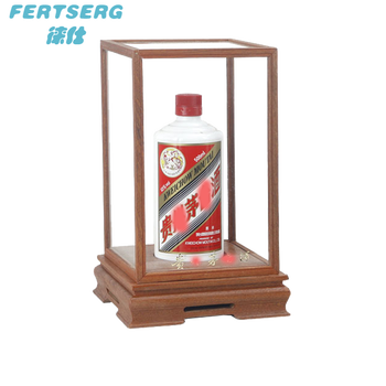 Uosu maotai wine display stand base packaging box feitian zodiac single wine rack transparent glass collection wine cabinet gift box cover 1l (18*18*30-1-2 pounds)