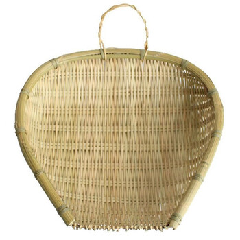 Rsrddy bamboo woven bamboo products, washing vegetables, draining and drying, storage basket, rice bamboo roasting chicken, roasting dustpan, old-fashioned and traditional 52cm